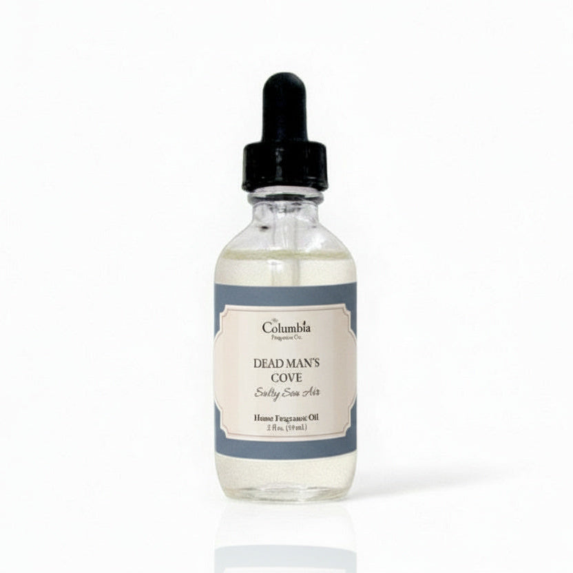 Bottle of Dead Man's Cove home fragrance oil