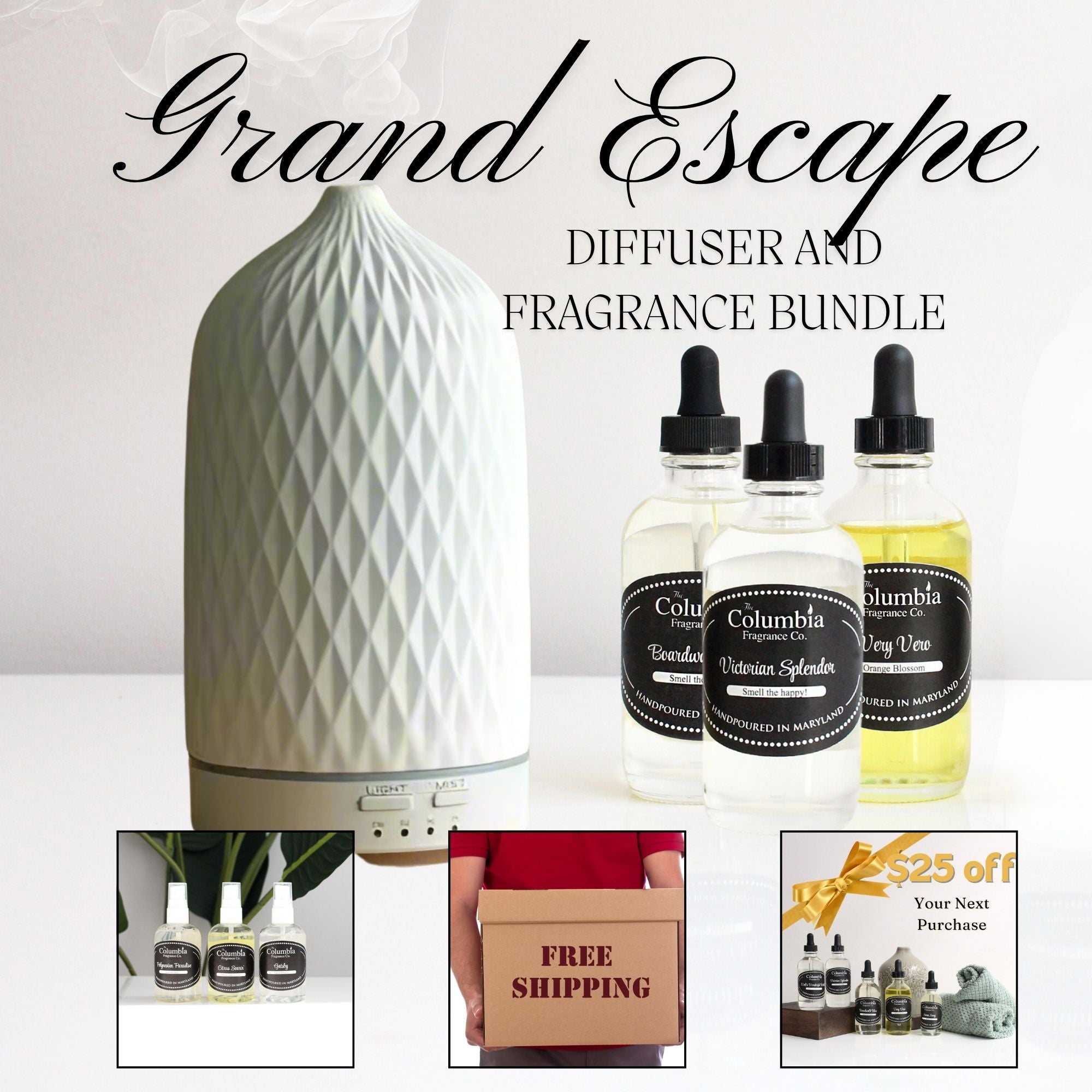 Grand Escape Diffuser and Fragrance Bundle